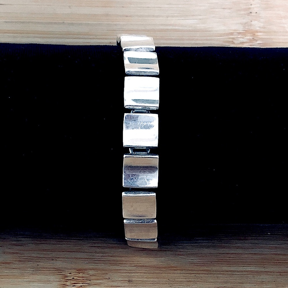 $328  Designer Estate Bracelet Sterling Silver 7 & 1/2"  Marked TL-71 MEXICO 925